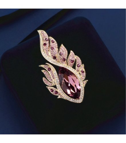 XSB149 - Elegant Gemstone Saree Brooch